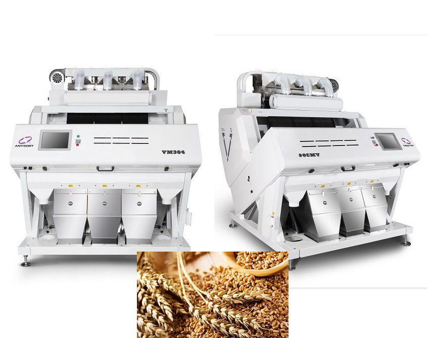 3 Chutes โซลินอยด์วาล์วความถี่สูงเครื่องคัดแยกสีข้าวสาลี
